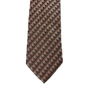 Ermenegildo Zegna Mens Silk Neck Tie Multicolor Geometric Abstract Designer‎